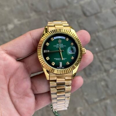 Roleex Day-Date Gold Green