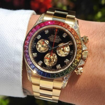 Rolee_x Oyster Perpetual Rainbow Gold