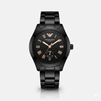 EMPORIO ARMA_I CERAMIC LADIES ANALOG BLACK ROSE 179