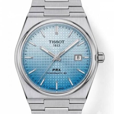 Tissoo_t 1853 PRX Silver Sky blue White Dial