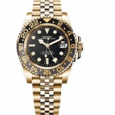 SEIKO GMT MASTER 2 SWISS MOVEMENT LIKE AUTO BUTTERFLY LOCK 1015