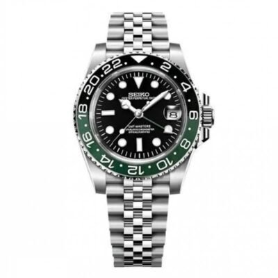 SEIKO GMT MASTER 2 SWISS MOVEMENT LIKE AUTO BUTTERFLY LOCK 1018