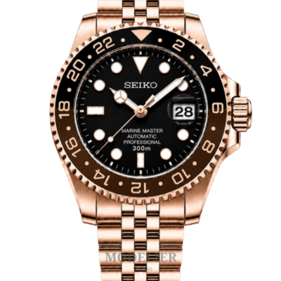 SEIKO GMT MASTER 2 SWISS MOVEMENT LIKE AUTO BUTTERFLY LOCK 1019