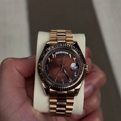 Seiko Oyster Perpetual Day Date Movment Like Automatic Copper-Brown-Arabic