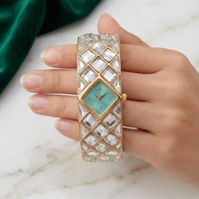 Swarrovsk_i Curiosa Bangle Gold To Tiffany