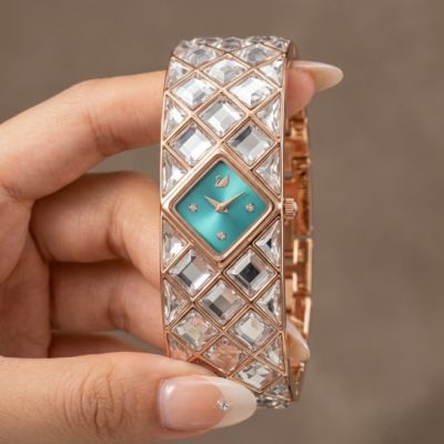 Swarrovsk_i Curiosa Bangle Copper To Tiffany