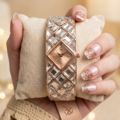 Swarrovsk_i Curiosa Bangle Copper To Pink