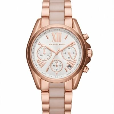 Michea_l kors bradshaw  two tone  Rose Gold White Dial