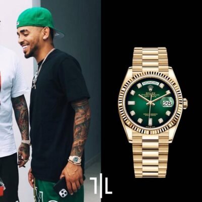Rolee_x Oyster Perpetual Day Date Diamond Gold-Green 40 Battery