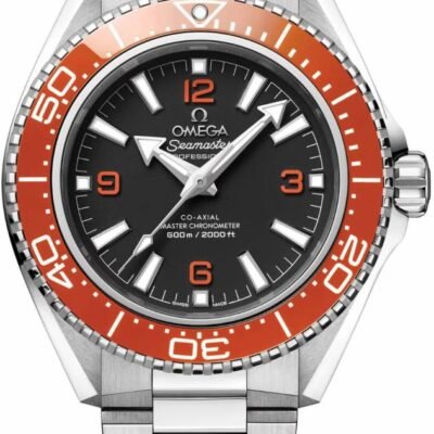 Omegg_a Seamaster Planet Ocean 600M Co-Axial Master Chronometer metal Silver orange black