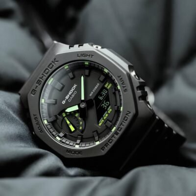 Casio g shock ga2100 black and green