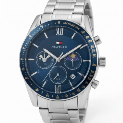 Tommm_y Hilfiger Multifunction Silver Blue Dial