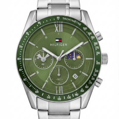 Tommm_y Hilfiger Multifunction Silver Green Dial
