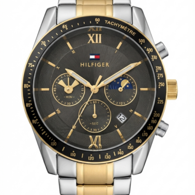 Tommm_y Hilfiger Multifunction Two Tone Black Dial