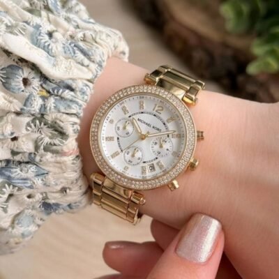 Michael_l Kors Parker Gold-White
