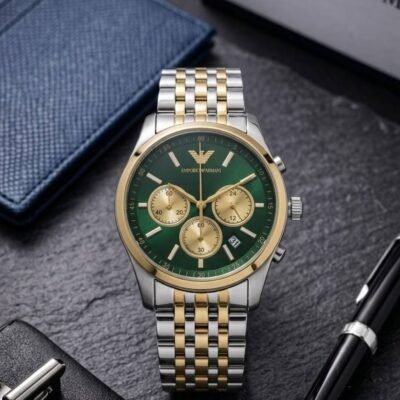 Emporio Armaan_i AR11581 Chronograph 2Ton-Gold-Green