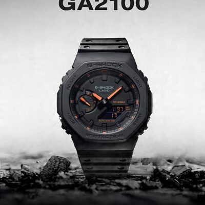 Casio g shock ga2100 black and orange